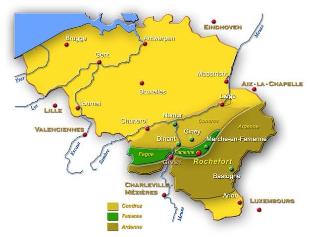 Carte de Belgique Carte de Belgique